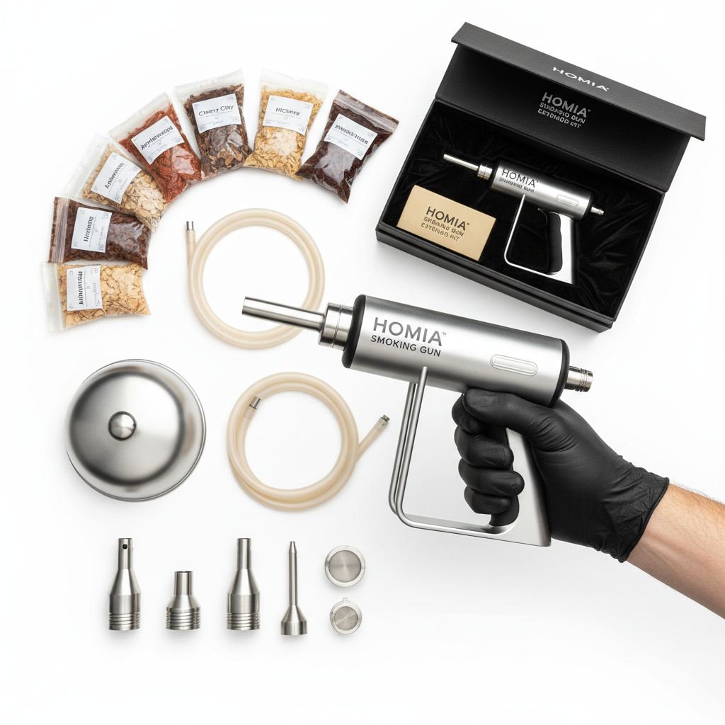 Homia Smoking Gun Extended Kit with accessories laid out
