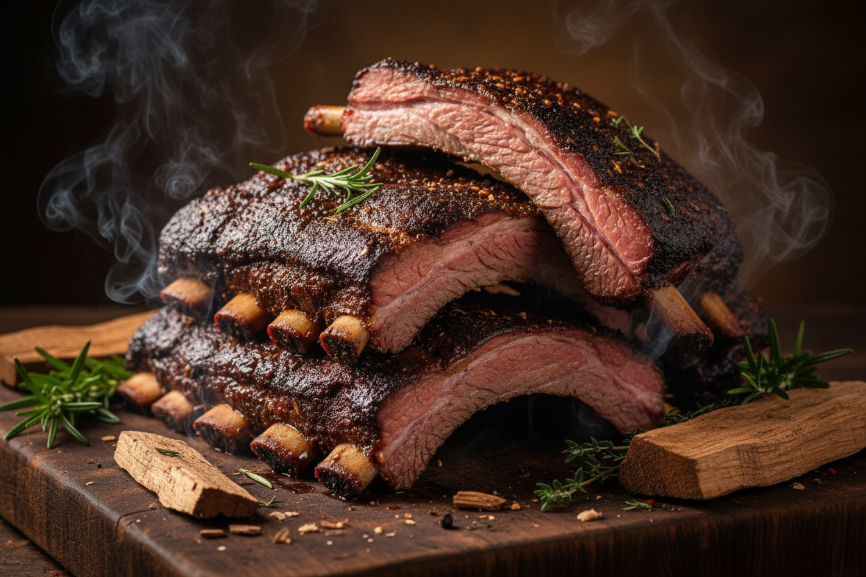 Oak Smoked Beef Ribs